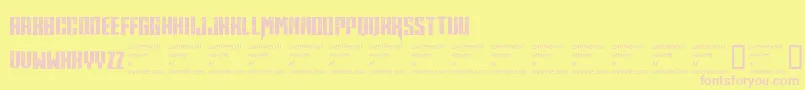 Midnitehour Font – Pink Fonts on Yellow Background