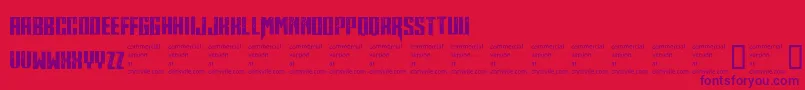 Midnitehour Font – Purple Fonts on Red Background