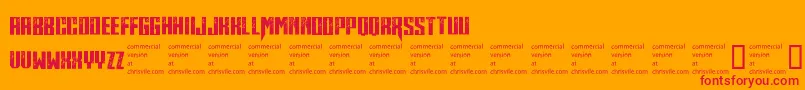 Midnitehour Font – Red Fonts on Orange Background