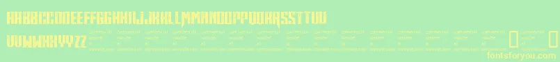 Midnitehour Font – Yellow Fonts on Green Background