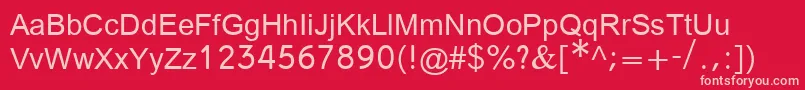MiriamTransparent Font – Pink Fonts on Red Background