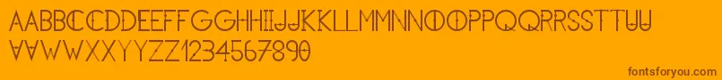 KhCosan2 Font – Brown Fonts on Orange Background