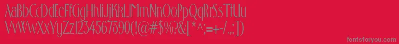 Gabrielcondensed-Schriftart – Graue Schriften auf rotem Hintergrund