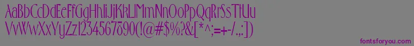 Gabrielcondensed Font – Purple Fonts on Gray Background