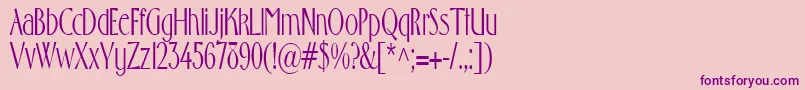 Fonte Gabrielcondensed – fontes roxas em um fundo rosa