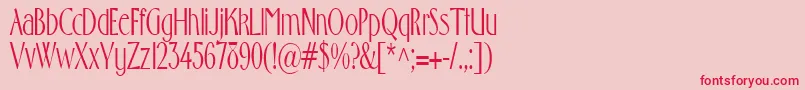 Gabrielcondensed Font – Red Fonts on Pink Background