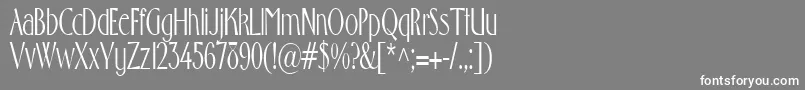 フォントGabrielcondensed – 灰色の背景に白い文字