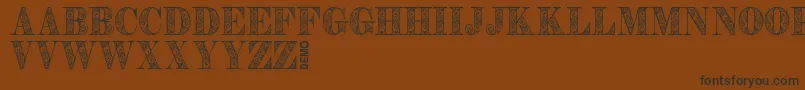 ZengoDemo Font – Black Fonts on Brown Background