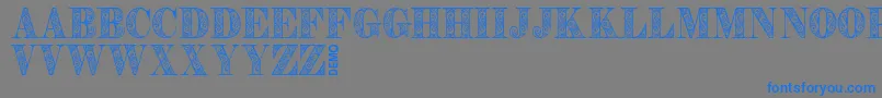 フォントZengoDemo – 灰色の背景に青い文字
