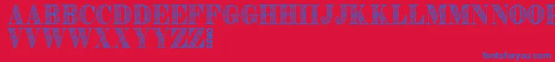 ZengoDemo Font – Blue Fonts on Red Background