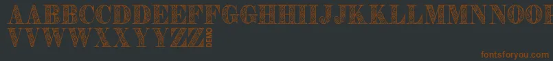 Шрифт ZengoDemo – коричневые шрифты на чёрном фоне