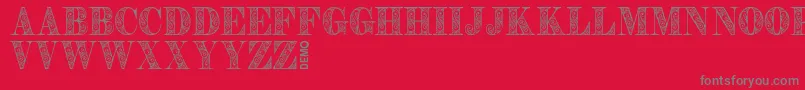 ZengoDemo Font – Gray Fonts on Red Background