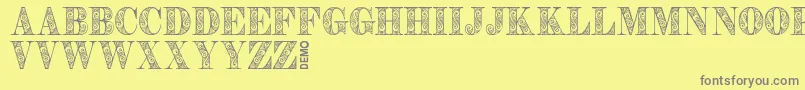 ZengoDemo Font – Gray Fonts on Yellow Background