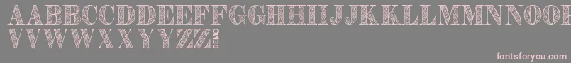 フォントZengoDemo – 灰色の背景にピンクのフォント