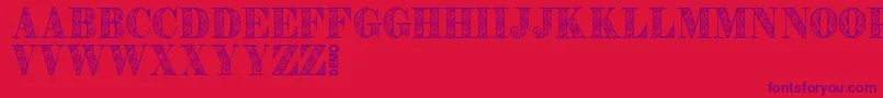 ZengoDemo Font – Purple Fonts on Red Background