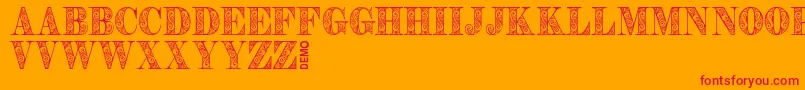 ZengoDemo Font – Red Fonts on Orange Background
