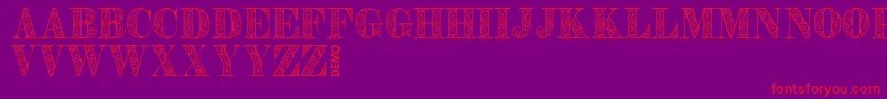 ZengoDemo Font – Red Fonts on Purple Background
