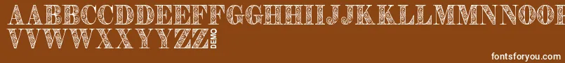 フォントZengoDemo – 茶色の背景に白い文字