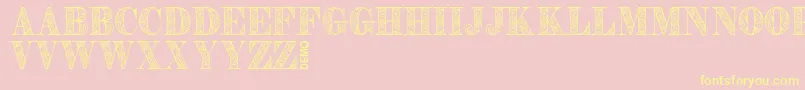 ZengoDemo Font – Yellow Fonts on Pink Background