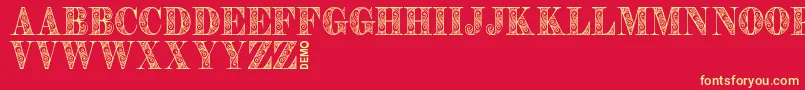 フォントZengoDemo – 黄色の文字、赤い背景