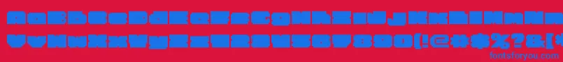 Bigfatblack Font – Blue Fonts on Red Background