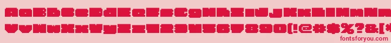 Bigfatblack Font – Red Fonts on Pink Background