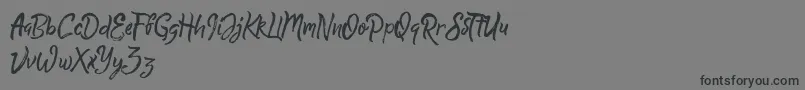 QuickSilverDemo Font – Black Fonts on Gray Background