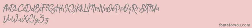 QuickSilverDemo Font – Gray Fonts on Pink Background