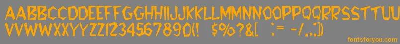 RoughewLight-Schriftart – Orangefarbene Schriften auf grauem Hintergrund