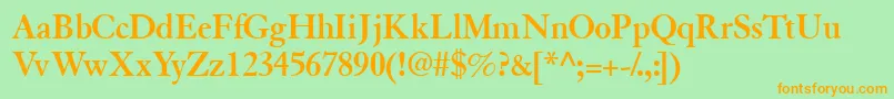 TiascosskBold Font – Orange Fonts on Green Background