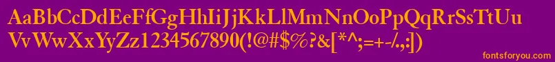 TiascosskBold Font – Orange Fonts on Purple Background