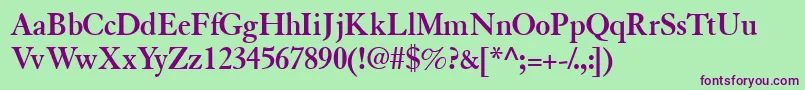 TiascosskBold Font – Purple Fonts on Green Background