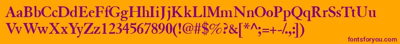 TiascosskBold Font – Purple Fonts on Orange Background