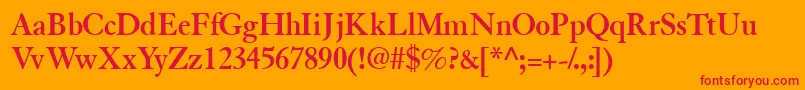 TiascosskBold Font – Red Fonts on Orange Background
