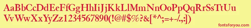 TiascosskBold Font – Red Fonts on Yellow Background