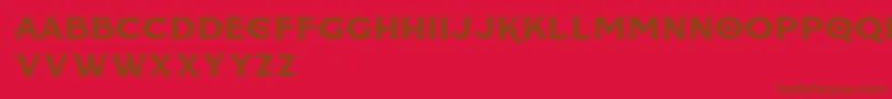 AmericanBreweryRough Font – Brown Fonts on Red Background