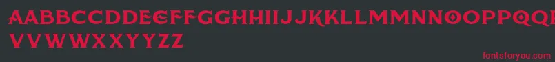 AmericanBreweryRough Font – Red Fonts on Black Background