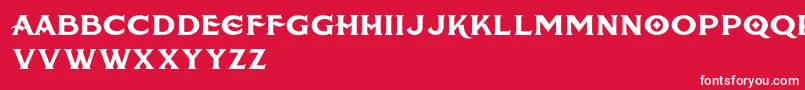 AmericanBreweryRough Font – White Fonts on Red Background