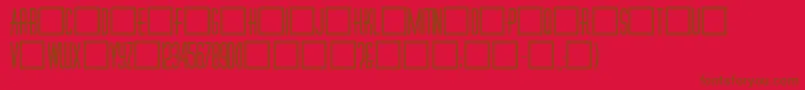 Dinerfat-Schriftart – Braune Schriften auf rotem Hintergrund