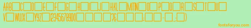 Dinerfat Font – Orange Fonts on Green Background