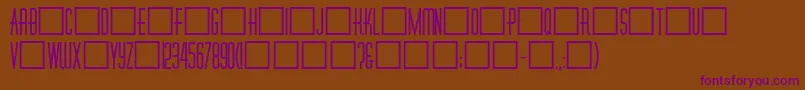 Dinerfat Font – Purple Fonts on Brown Background