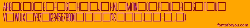 Dinerfat Font – Purple Fonts on Orange Background