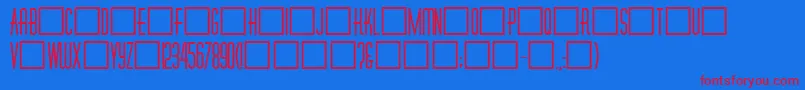 Dinerfat Font – Red Fonts on Blue Background