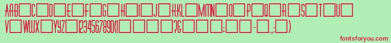 Dinerfat Font – Red Fonts on Green Background
