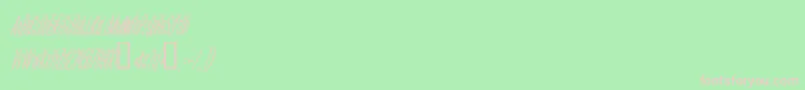 フォントMoviePosterCondensedItalic – 緑の背景にピンクのフォント
