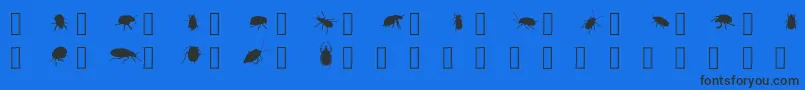 Thebeetles Font – Black Fonts on Blue Background