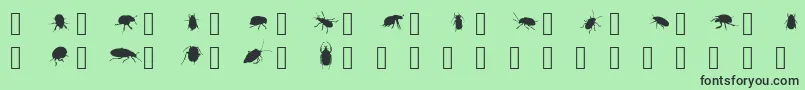 Thebeetles Font – Black Fonts on Green Background