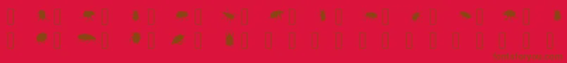 Thebeetles Font – Brown Fonts on Red Background