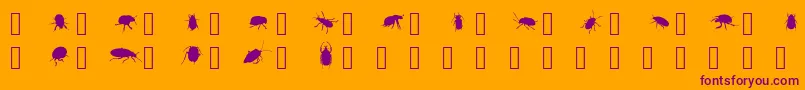 Thebeetles Font – Purple Fonts on Orange Background