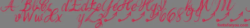 fuente ThankYouDrfExtraGlyphs – Fuentes Rojas Sobre Fondo Gris